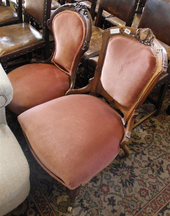 2 Victorian nursing chairs